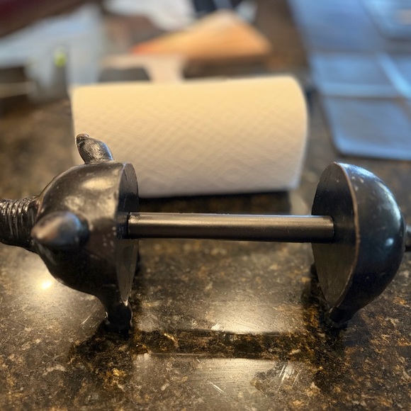 Black Pig Shaped Paper Towel Holders Rustic Country - Picture 6 of 7